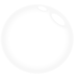A white circle with an open hole in it.
