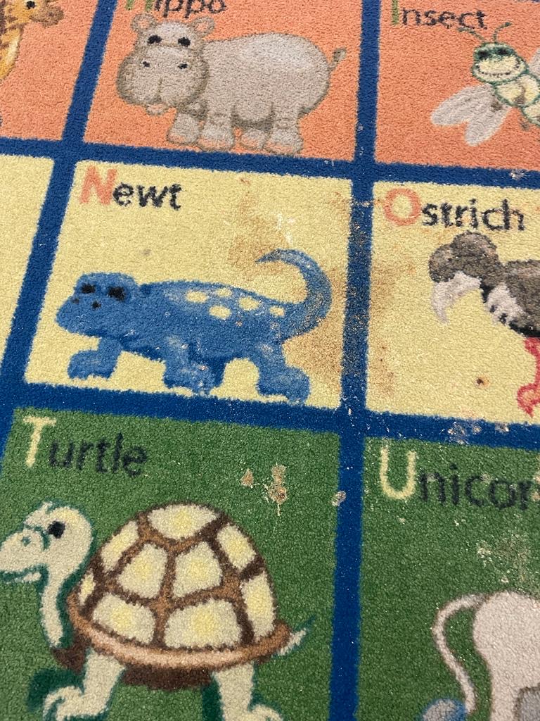 A close up of the names of different animals